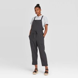 Square Neck Sleeveless Overalls